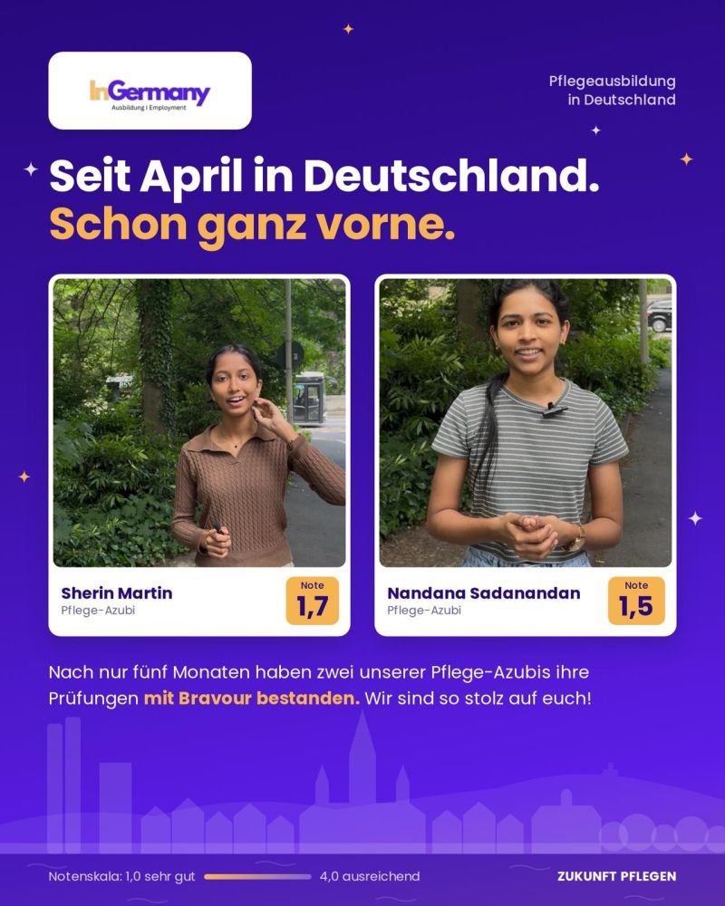 Bild zum LinkedIn-Beitrag: Fünf Monate in Deutschland – und Prüfungen mit Bestnoten