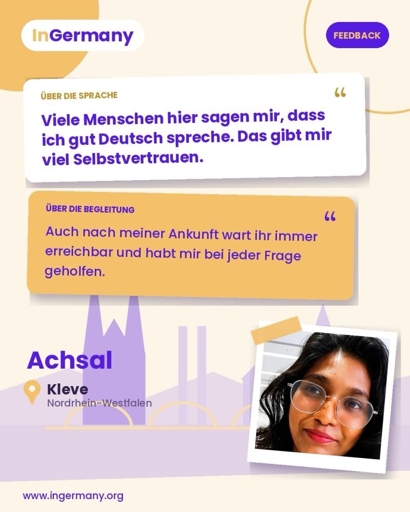 Bild zum LinkedIn-Beitrag: „Viele Menschen hier sagen mir, dass ich gut Deutsch spreche.“