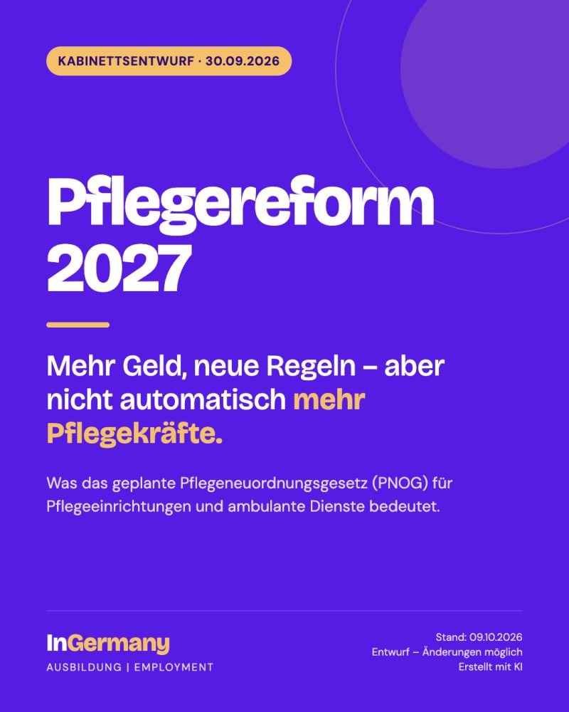 Bild zum LinkedIn-Beitrag: Pflegereform 2027: Mehr Geld, neue Regeln – aber nicht automatisch mehr Pflegekräfte